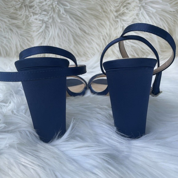 Jewel Badgley Mischka Women's Aura Embellished Heels In Navy Satin Size 7 - Picture 7 of 14